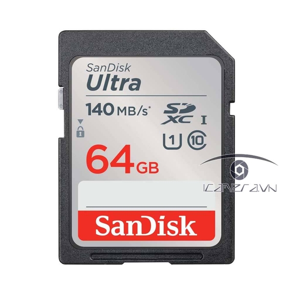 Thẻ nhớ SDXC Sandisk Ultra 64GB tốc độ 140MB/s UHS-I