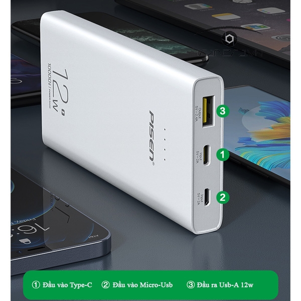 Pin sạc dự phòng 10000mAh PISEN TS-D324