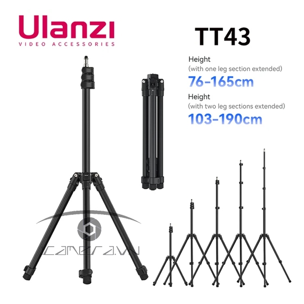 ULANZI TT43 - Chân Đèn Hợp Kim Nhôm Gấp Ngược