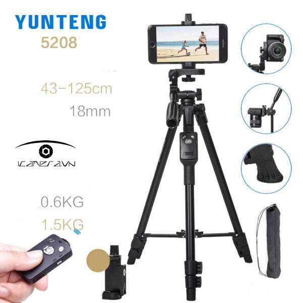 Chân tripod Yunteng VCT-5208