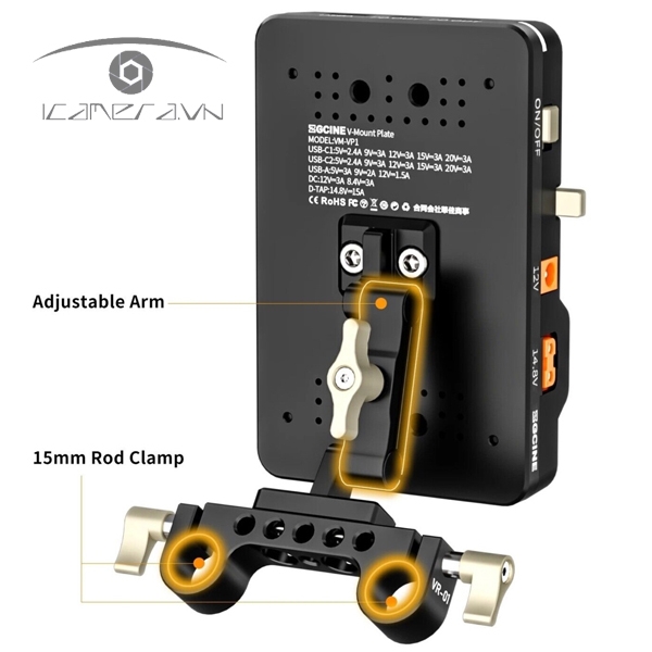 ZGCINE VM-VP1 Kit3 V-Mount Battery Plate - Chính hãng