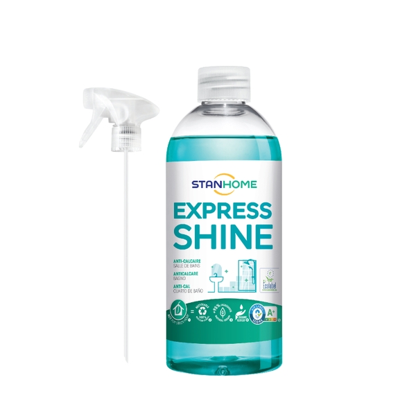 Xịt tẩy cặn canxi nước cứng cho nhà tắm Express Shine Stanhome tiêu chuẩn Air Label Score 500ml