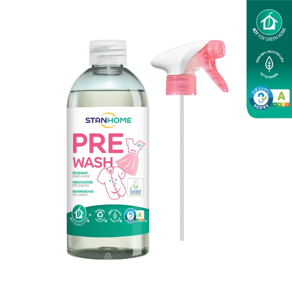 Xịt xử lý vết bẩn trước khi giặt Stanhome PreWash Ecolabel 500ml