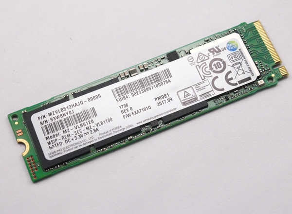 Pm981a 512 HP NVMe SSD PM981a 512GB 2280 PCIe X4 L50352-001