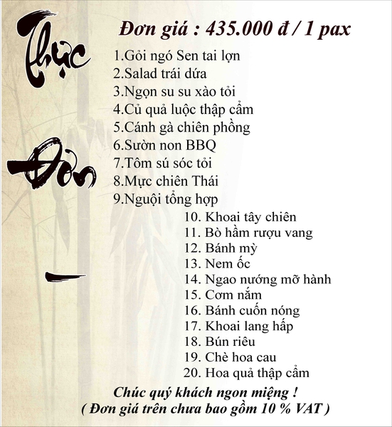 Thực đơn buffe - 3