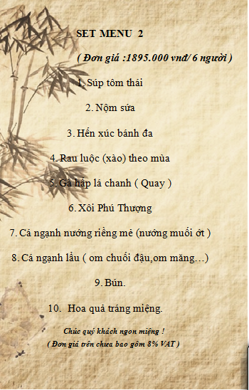 Thực đơn mâm - 2