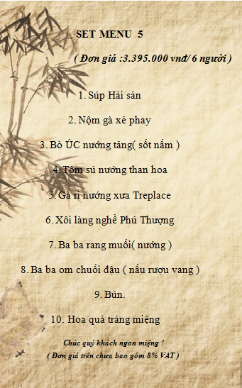 Thực đơn mâm - 5