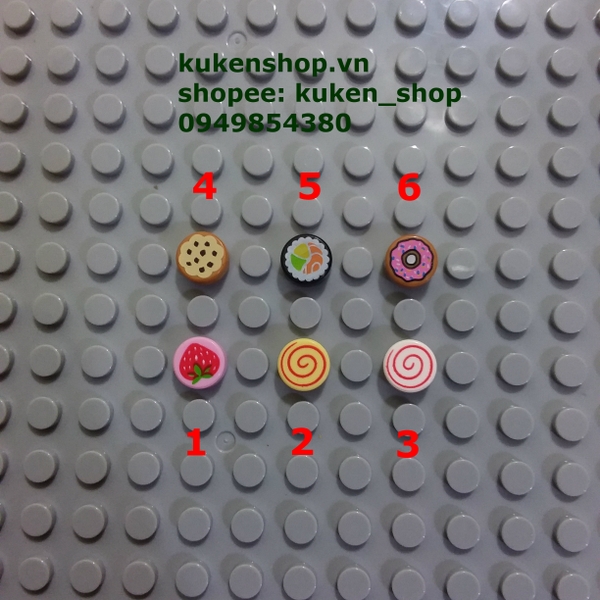 COMBO 2 Phụ Kiện - Bánh Quy Dâu Tây NO.1066 - Phụ Kiện MOC