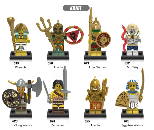 Minifigures Các Mẫu Nhân Vật Trung Cổ Pharaoh Viking Barbarian Ai Cập Mẫu Đẹp X0161 - Đồ Chơi Lắp Ráp Mini