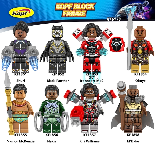 Minifigures Các Mẫu Nhân Vật Siêu Anh Hùng Marvel Black Panther Wakanda Bất Diệt KF6178 - Đồ Chơi Lắp Ráp Mini