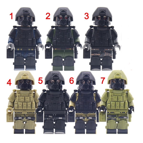 Minigures Các Mẫu Lính Đặc Nhiệm Với Đầy Đủ Trang Bị Áo Giáp Balo Bọc Gối Đai Hông - Đồ Chơi Lắp Ráp Mini Army