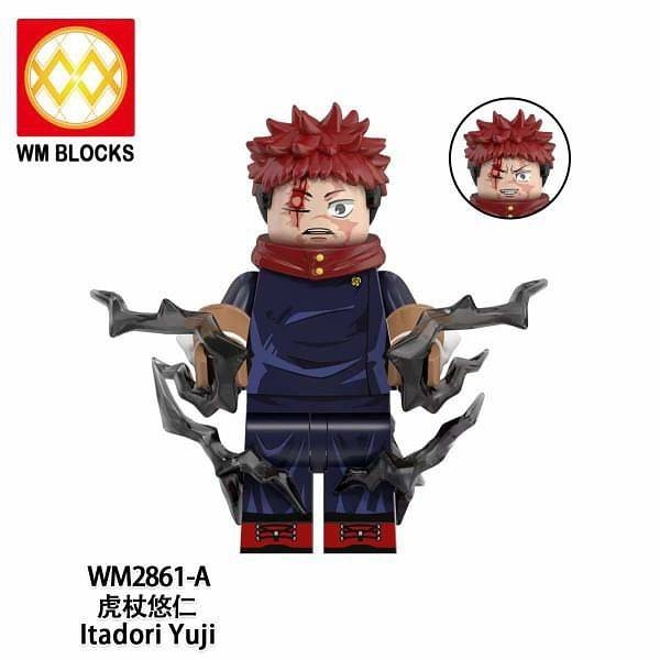 Minifigures Mẫu Nhân Vật Anime Chú Thuật Hồi Chiến Itadori Yuji WM2861-A Đồ Chơi Lắp Ráp Mô Hình Hoạt Hình