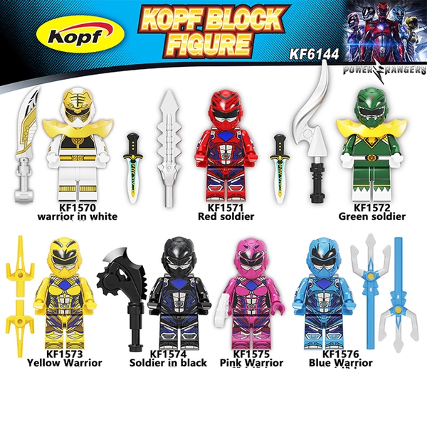 Lego Minifigures 5 Anh Em Siêu Nhân Power Rangers KF6144 Đồ Chơi Lắp Ráp Mini Siêu Nhân Đỏ