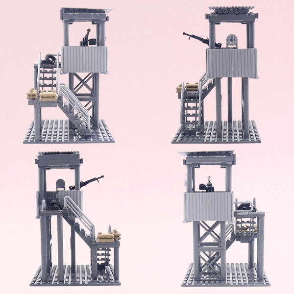 Bộ Đồ Chơi Lắp Ráp Tháp J785 Với Hơn 165 Chi Tiết Lắp Ghép Mô Hình Canh Chòi Canh Trại Lính