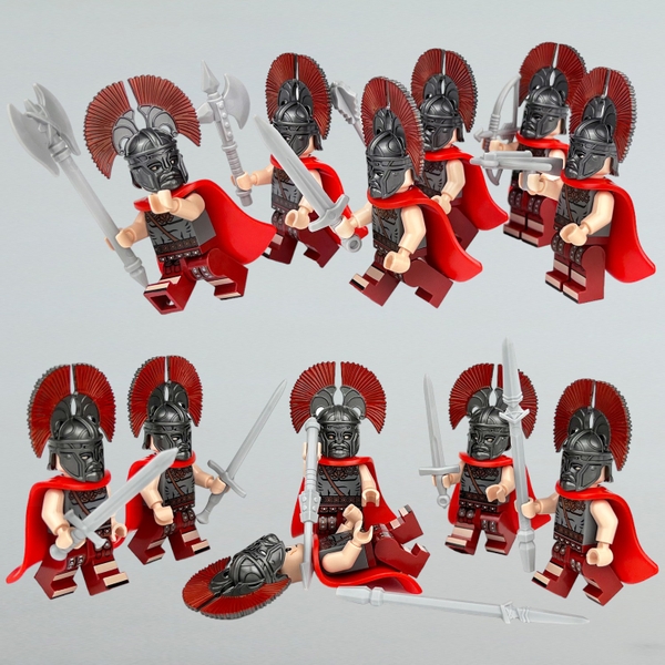 COMBO 12 Lính La Mã Trung Cổ Siêu Đẹp Cùng Áo Choàng Trang Bị Vũ Khí Đầy Đủ M1641 - Đồ Chơi Lắp Ráp Mô Hình Nhân Vật