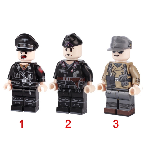 Đồ Chơi Lắp Ráp Minifigures Nhân Vật Sĩ Quan Cao Cấp Đức Quốc Xã Trong Thế Chiến II Có In Lưng