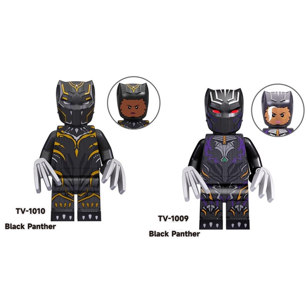 Minifigures Nhân Vật Black Panther Trong Marvel DC MCU TV1009 TV1010 - Đồ Chơi Lắp Ráp Mini