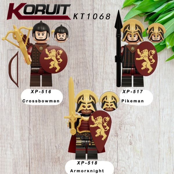 Đồ Chơi Lắp Ráp Mini Lính Trung Cổ Lannister A24 KT1068 - Minifigures Binh Lính Bộ Binh Cung Thủ Kiếm Sĩ Giáo Sĩ
