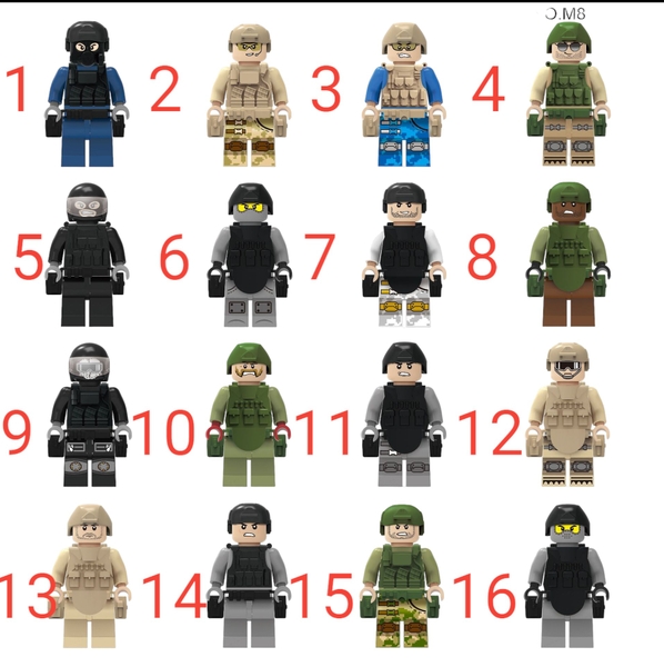 Minifigures Lính Đặc Nhiệm Được Trang Bị Đẩy Đủ Giáp Đai Hông 8065 - Đồ Chơi Lắp Ráp Mini