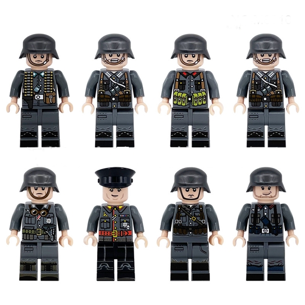 COMBO 8 Minifigures Các Mẫu Nhân Vật Lính Đức Trong Thế Chiến II - Đồ Chơi Lắp Ráp Mini