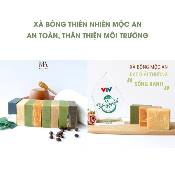 Xà Bông Thiên Nhiên Khổ Qua Mướp Đắng Mộc An - Giảm Rôm Sảy, Viêm Nang Lông