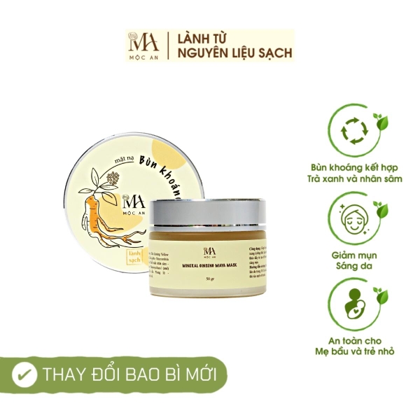 Mặt Nạ Bùn Khoáng Nhân Sâm Sáng Da - Mineral Ginseng Maya Mask Mộc An