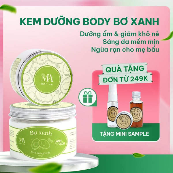 Kem Dưỡng Body Bơ Xanh Mộc An - Cấp Ẩm, Dưỡng Sáng Mịn Da