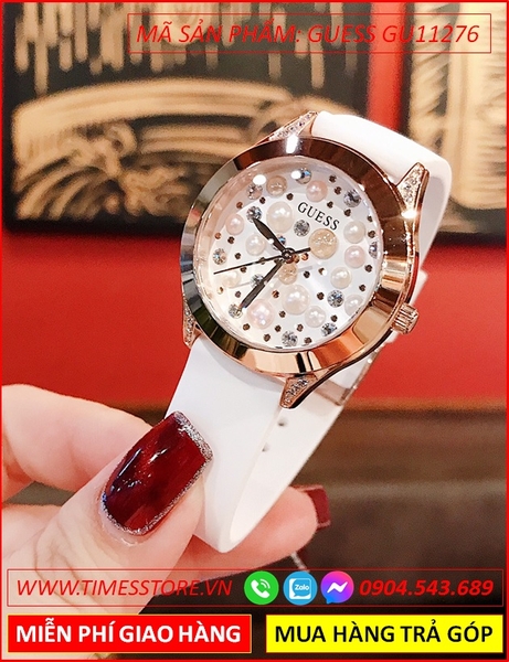 Đồng hồ Nữ Guess Rose Gold Luxury Mặt Đính Hạt Ngọc Trai