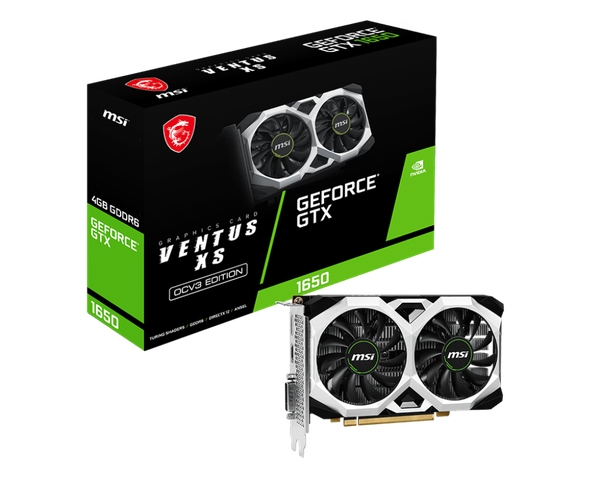 VGA MSI GeForce GTX 1650 D6 VENTUS XS OCV3 4GB DDR6 GTX-1650-D6-VENTUS-XS-OCV3