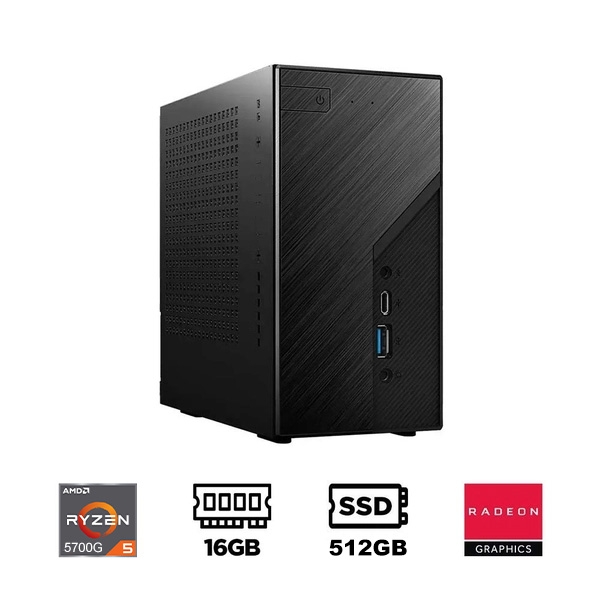 Mini PC ASRock DeskMini X300 ST-AX35700G (Ryzen 7 5700G, Ram 16GB DDR4, SSD 512GB)