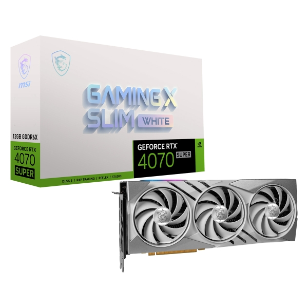 VGA MSI GeForce RTX 4070 SUPER GAMING X SLIM WHITE 12G GDDR6X