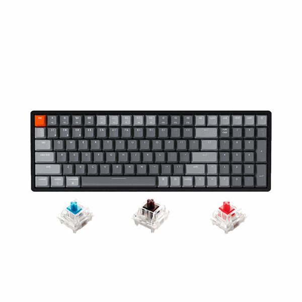 Bàn phím cơ không dây Keychron K4V2 Aluminum Led RGB HotSwap Gateron Switch Red / Blue / Brown