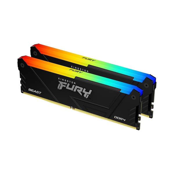 Ram PC Kingston Fury Beast RGB 32GB 3733MHz DDR4 (2x16GB) KF437C19BB12AK2/32