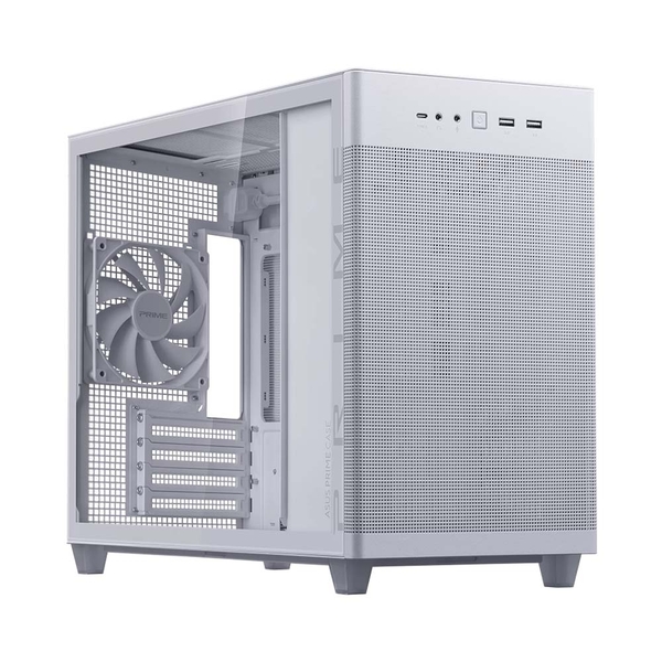 Case máy tính MicroATX Asus Prime AP201 Tempered Glass White