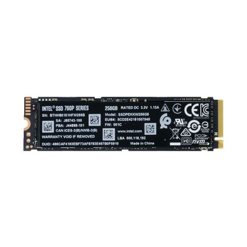 SSD Intel 760P 256GB 3D-NAND M.2 NVMe PCIe Gen3 x4 SSDPEKKW256G8X1