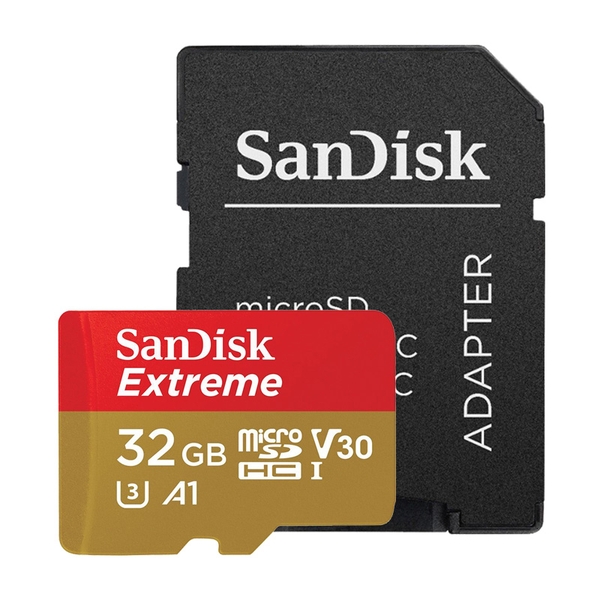 Thẻ Nhớ MicroSDHC SanDisk Extreme V30 A1 667x 32GB 100MB/s SDSQXAF-032G-GN6MN