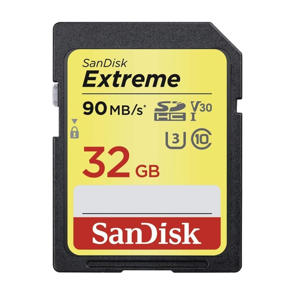 Thẻ nhớ SDHC SanDisk Extreme U3 V30 600X 32GB 90MB/s SDSDXVE-032G-GNCIN
