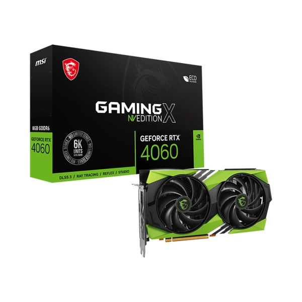 VGA MSI GeForce RTX 4060 GAMING X NV Edition 8G GDDR6 RTX-4060-GAMING-X-NV-Edition-8G