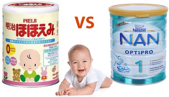 Nên dùng sữa Nan hay Meiji cho bé sơ sinh để phát triển tốt nhất