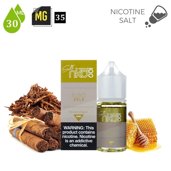 Tinh Dầu Salt Nic NKD100 (35mg / 30ml) - (#TOBACCO - Euro Gold)