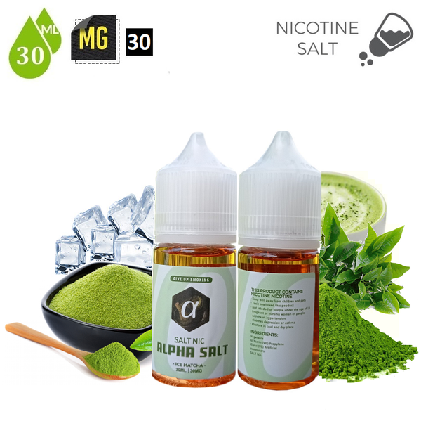 Tinh Dầu Salt Nic ALPHA α (30mg / 30ml) - (ice Matcha)