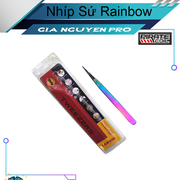 ⚡️Đầu Thẳng⚡️ Nhíp Sứ Cao Cấp Ceramic Tweezer Phiên Bản Gốm Rainbow _ Tạo hình coil _ Sứ chịu nhiệt