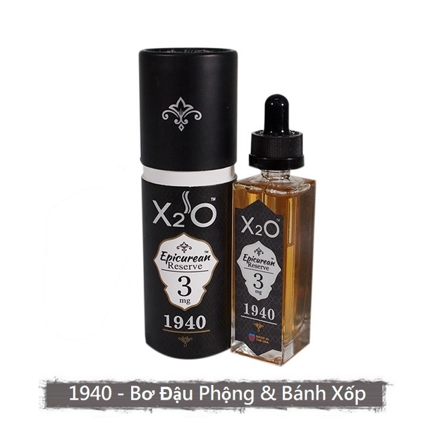 Tinh Dầu Vape X2O Epicurean Reserve (6mg/30ml) - (1940 - Bơ Đậu Phộng, Bánh Xốp Kem & Kẹo Dẻo)