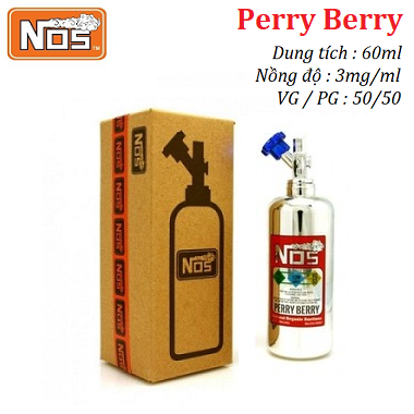 Tinh Dầu Vape NOS (3mg/60ml) - (Perry Berry - Dâu Tây & Dưa Lưới)