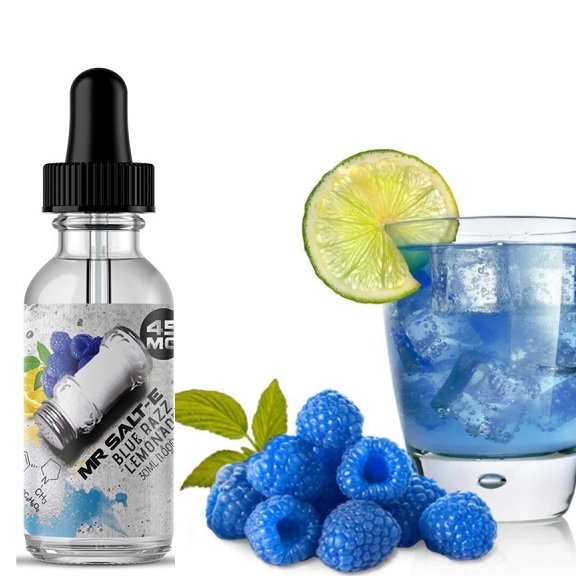 Tinh Dầu Vape Salt Nic MR.SALT-E (45MG/ 30ML) - (#10 Blue Razz Lemonade - Quả Mâm Xôi & Chanh)