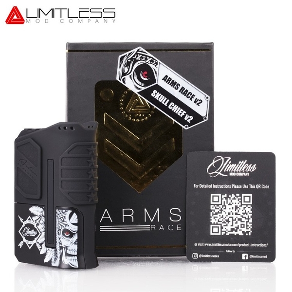Thân Box Mod Limitless Mod Co ARMS RACE LMC V2 220W - Hàng Authentic (Tặng 02 Pin 18650)
