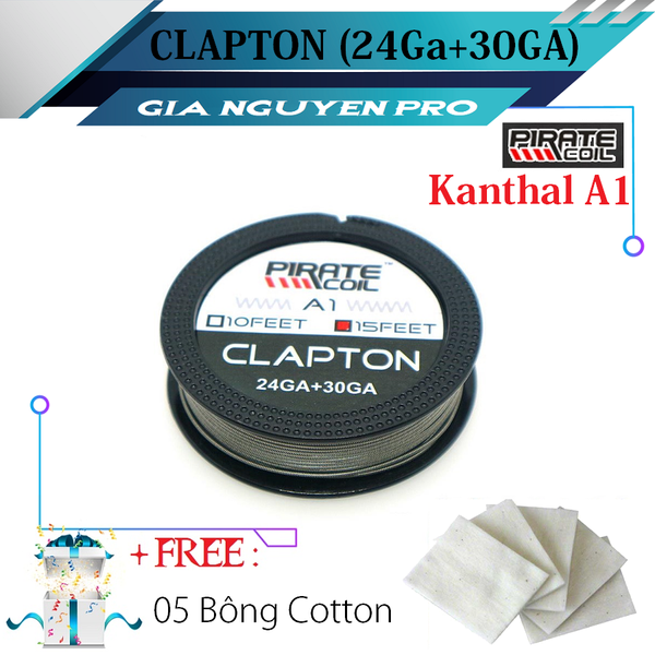 ⚡️Clapton 24ga+30ga⚡️ Dây Quấn Coil PIRATE-COIL KA1 (15 feet) - Dây dẫn nhiệt DIY, build coil, trở