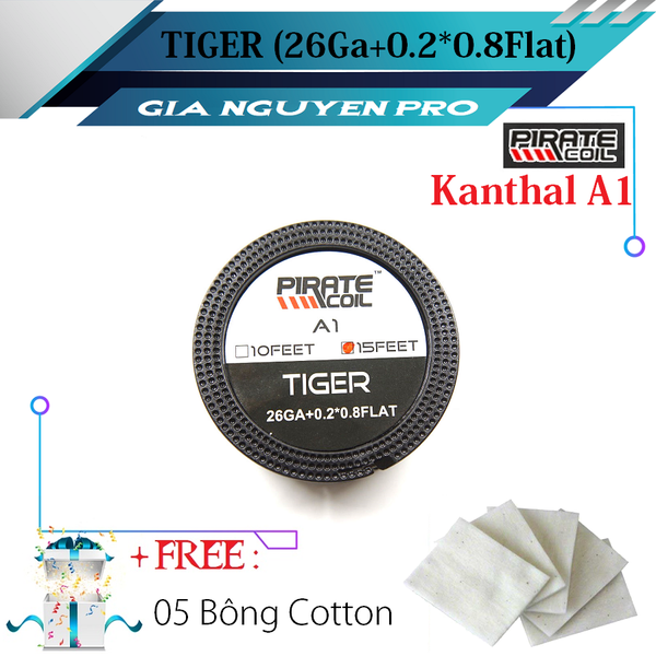 ⚡️Tiger⚡️ Dây Quấn Coil PIRATE-COIL KA1 (15 feet) - Dây dẫn nhiệt DIY, build coil, trở