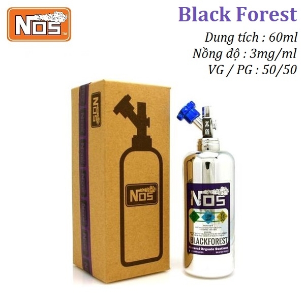 Tinh Dầu Vape NOS (3mg/60ml) - (Black Forest - Mâm Xôi, Nho Đen & Việt Quất)