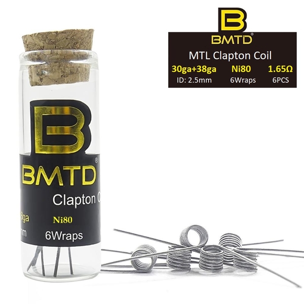 ⚡️30Ga+38Ga⚡️ Ni80 Coil MTL Clapton (1.65Ω) _ Dây dẫn nhiệt DIY, build coil, trở